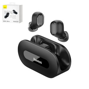Headphone Baseus Bowie EZ10, wireless, black, with charging case, with cable  #A00054300116 Z1