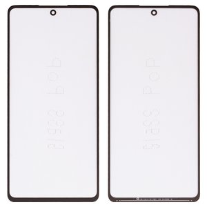 Housing Glass G+OCA PRO compatible with Samsung A725 Galaxy A72, A726 Galaxy A72 5G, with OCA film, black 