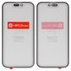 Housing Glass G+OCA PRO compatible with iPhone 16, (with OCA film, black)
