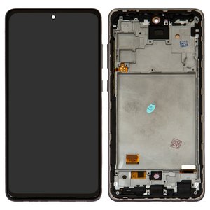 Pantalla LCD puede usarse con Samsung A725 Galaxy A72, A726 Galaxy A72 5G, negro, con marco, High Copy, original LCD size, OLED 