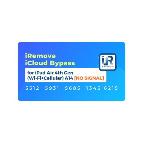 iRemove iCloud Bypass para iPad Air 4th Gen Wi Fi+Cellular  A14 [NO SIGNAL]