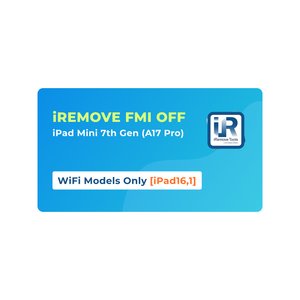 iRemove FMI OFF iPad Mini 7th Gen A17 Pro  solamente modelos WiFi [iPad16,1]