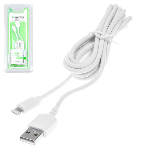 USB кабель Bilitong, USB тип A, Lightning, 150 см, білий