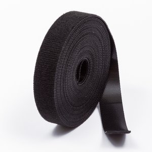 Органайзер для кабеля, черный, 15 мм, 5 м, многоразовая лента липучка