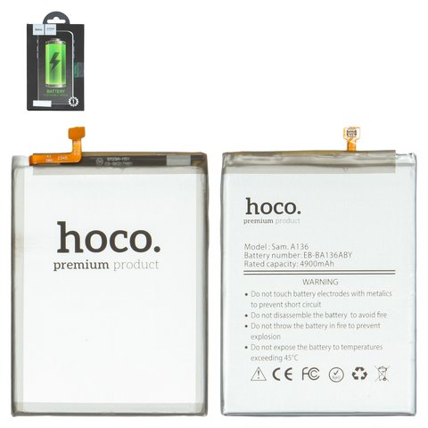 Акумулятор Hoco EB BA136ABY для Samsung A136 Galaxy A13 5G, M135 Galaxy M13, Li Polymer, 3,85 B, 4900 мАг