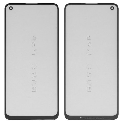 Стекло корпуса G+OCA PRO для Realme 8, 8 Pro, с OCA пленкой, черное