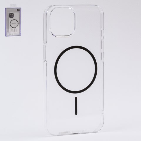 Чехол Fully PC MagSafe для iPhone 14, прозрачный, бесцветный, магнитный, пластик