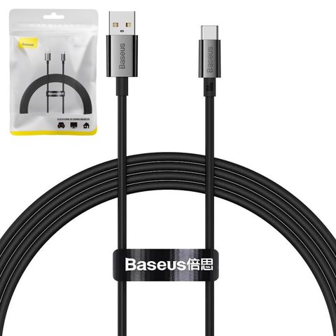 USB кабель Baseus Superior, USB тип C, USB тип A, 150 см, 100 Вт, чорний, #P10320102114 01